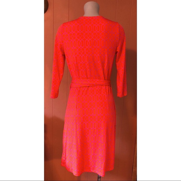 NWT Charlie Paige Wrap Dress, Small, Pink & Orange - Picture 4 of 9